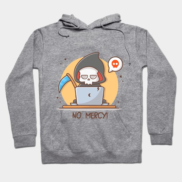 No Mercy Skull Hoodie by PutOnAHappyFace